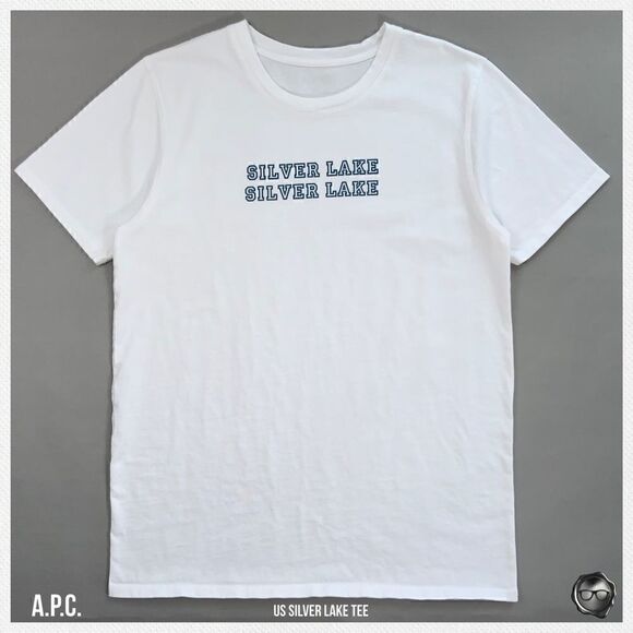 A.P.C. SILVER LAKE T-SHIRT IN WHITE 2017 CAPSULE L.A. RARE MISPRINT UNISEX - Picture 1 of 12